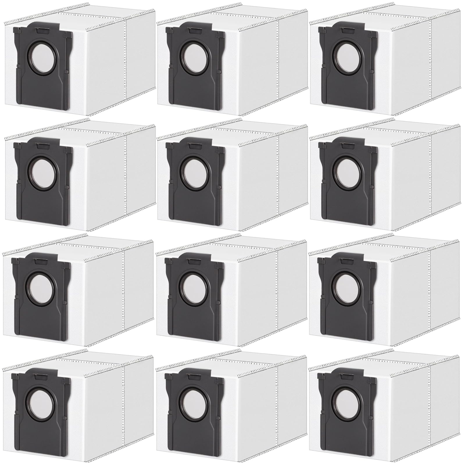 12Pack Replacement Dust Bags, Spare Partes Compatible with Dreame X50 X40 X30 L50 L40 Ultra/ L10S Pro Ultra/ L10S Ultra Gen 2/ L10S Plus/ D10 Plus Gen 2/ Mova E30 V50 Ultra P50 Pro Ultra, 3.2L