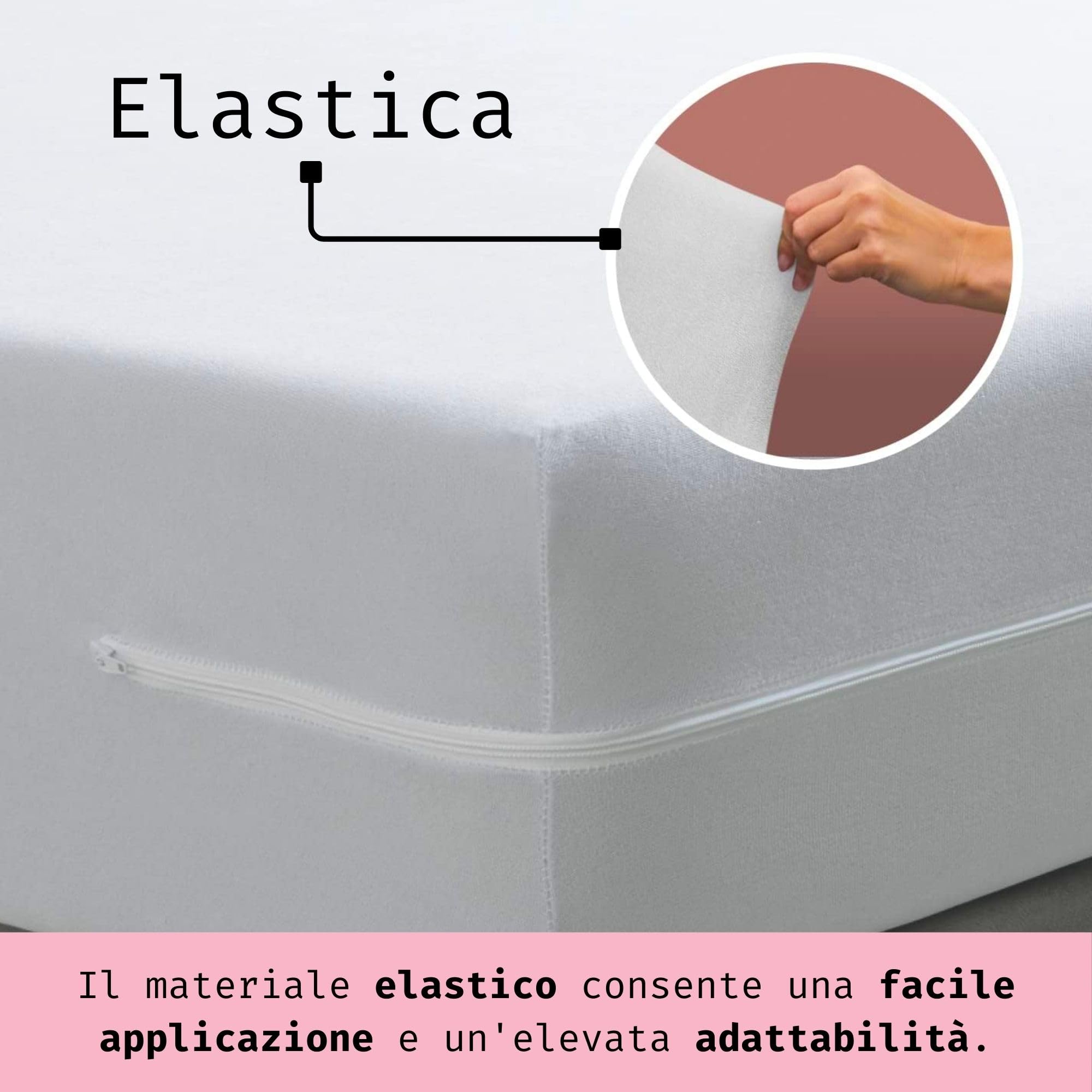 Tural Fodera per materasso Pacco da 2 80x190/200cm Singolo Morbido Certificato Oeko-TEX Microfibra di spugna Per Materassi Alti 30cm