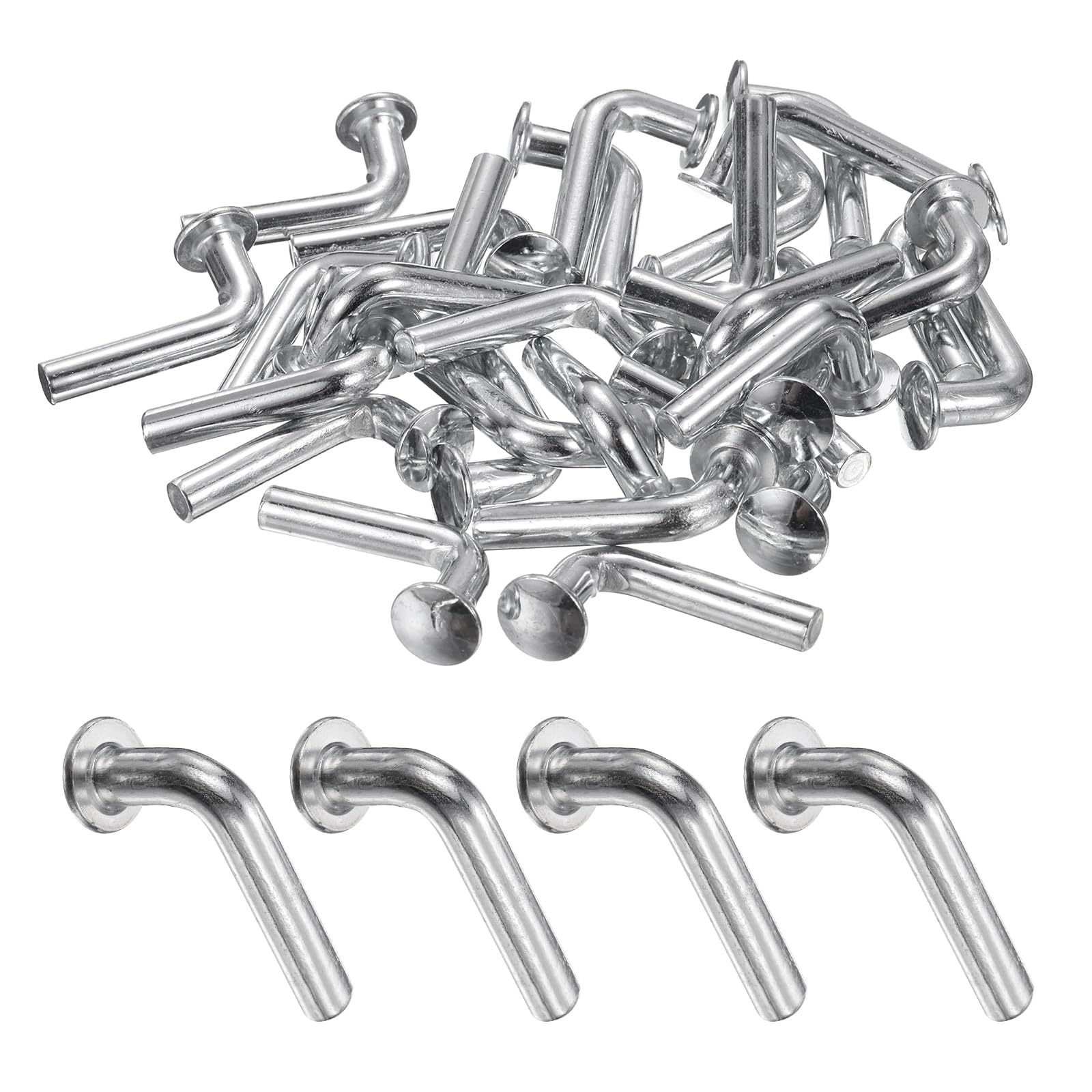 sourcing map 50 Pack Pallet Rack Drop Pin, 1.22 x 0.27 Inch Pallet Rack Safety Bolt Round Head J Bolt Universal Pins for Warehouse Racks and Shelving Unit