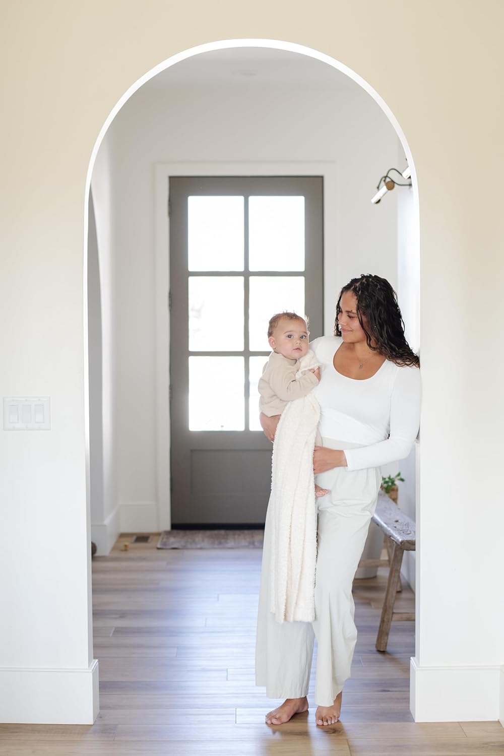 SARANONI Bamboni Luxury Throw Blanket | Oversized Super Soft Plush Home Decorative Comfy Blankets for Couch or Bed | Ivory - X-Large 60” x 80” - Image 7