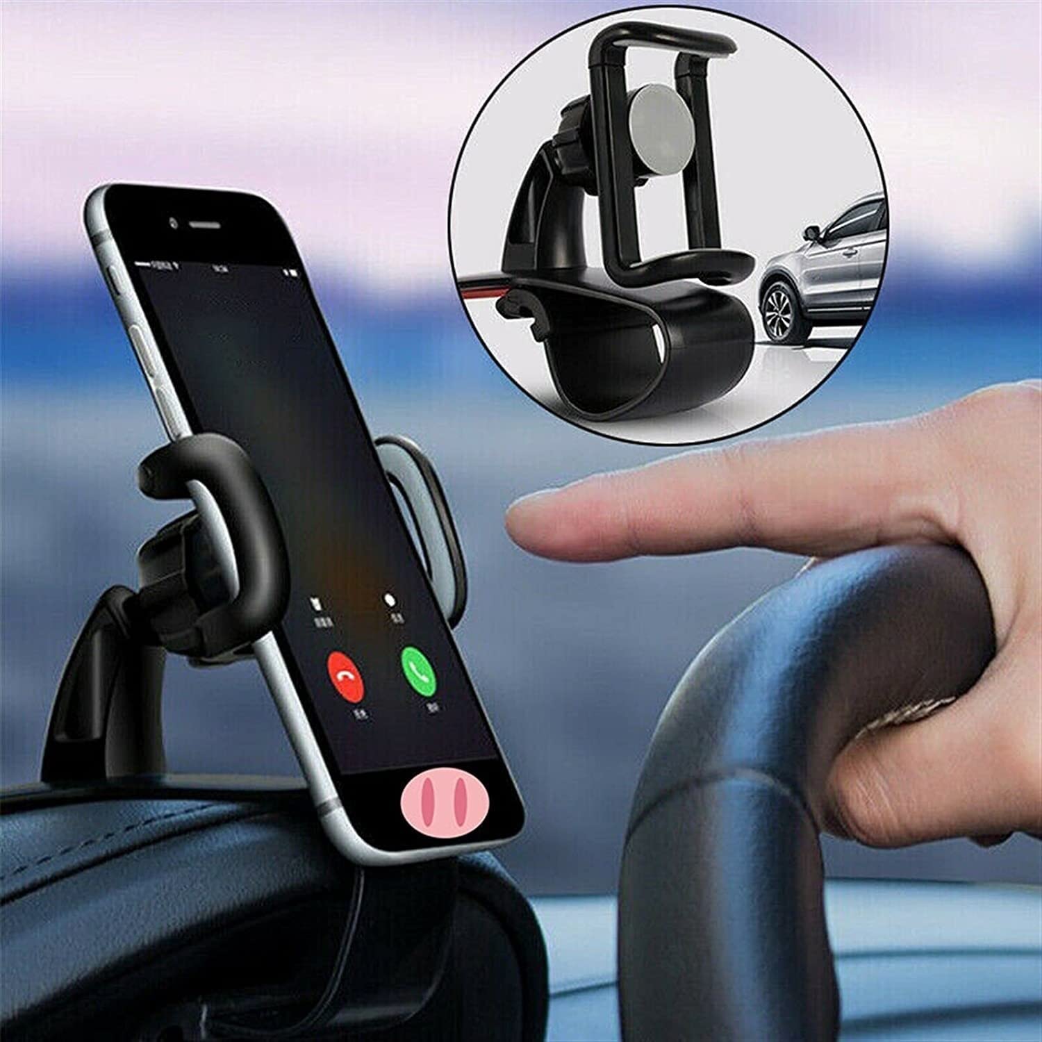 Supporto Auto Smartphone Supporto Per Telefono Per Auto A 360° Supporto Per Cruscotto Per Auto Supporto Per Telefono Cellulare Supporto Per Staffa GPS Adatto Per La Maggior Parte Dei Telefoni Cellular
