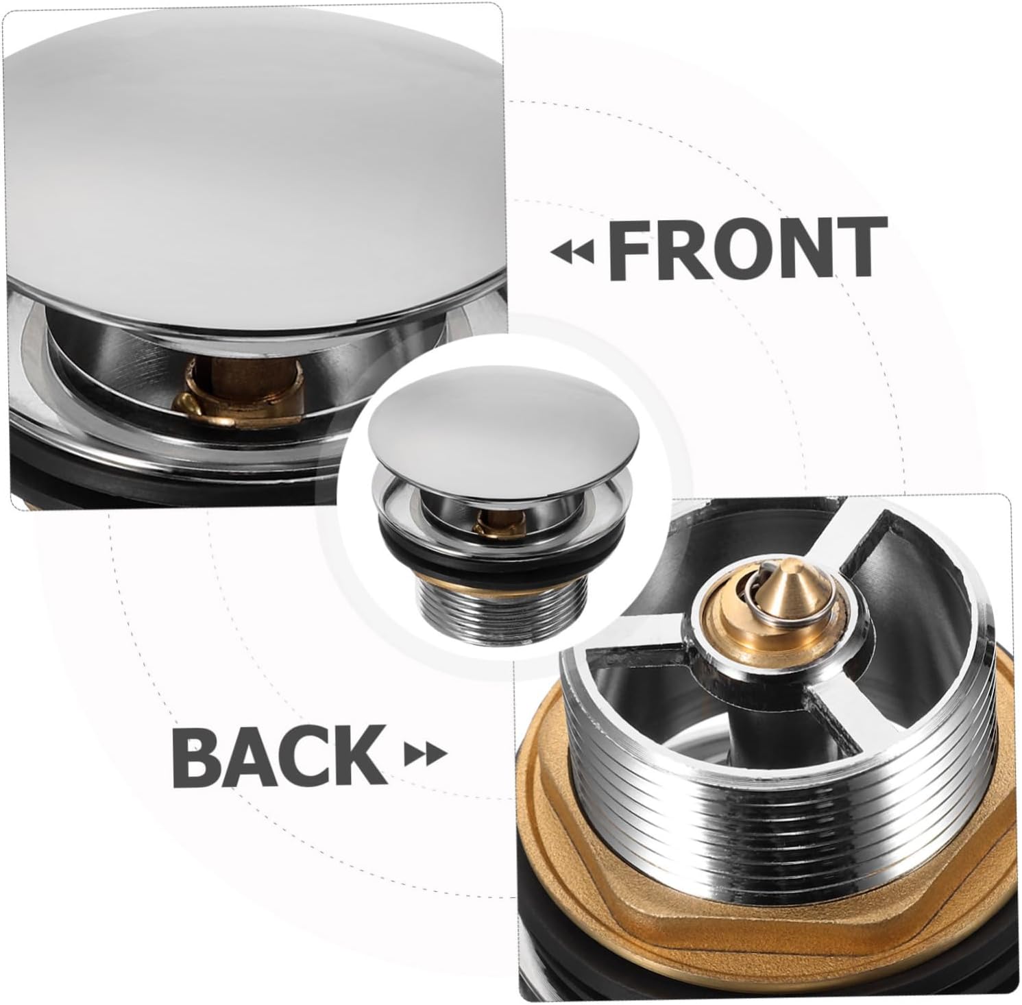 POPETPOP 1Pcs Bathtub Stopper Replacement Kit Foot Pedal Drain Stopper for Easy Installation Material Prevents Clogging Effortless Water Drainage