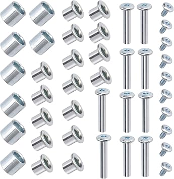 TOBWOLF Inline Skate Replacement Shaft Kit, Aluminum Alloy Axle Set | 30/46PCS Complete Replacement Kit | Includes Side Plugs, Spacers, Screws & Wrench | Fits Roller Blades & Inline Skates