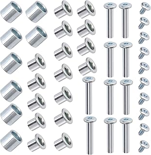 TOBWOLF 46PCS Inline Skate Replacement Shaft, Aluminum Alloy Skate Wheel Bearing Spacer, Roller Blade Replacement Accessories with Axle, Axle Screw, Side Plug, Wrench