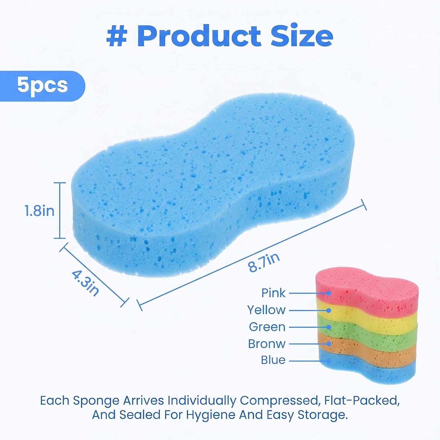 Large Car Wash Sponges, 5 Pack Car Sponges for Washing Cars image 2