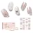 Semi Cured Gel Nail Strips - NAILOG 34 Pcs Gel Nail Stickers for Christmas Day | Buy 2 Get 1 UV Light | Long Lasting Nail Wraps with Glossy Gel Finish Red, Holly Jolly