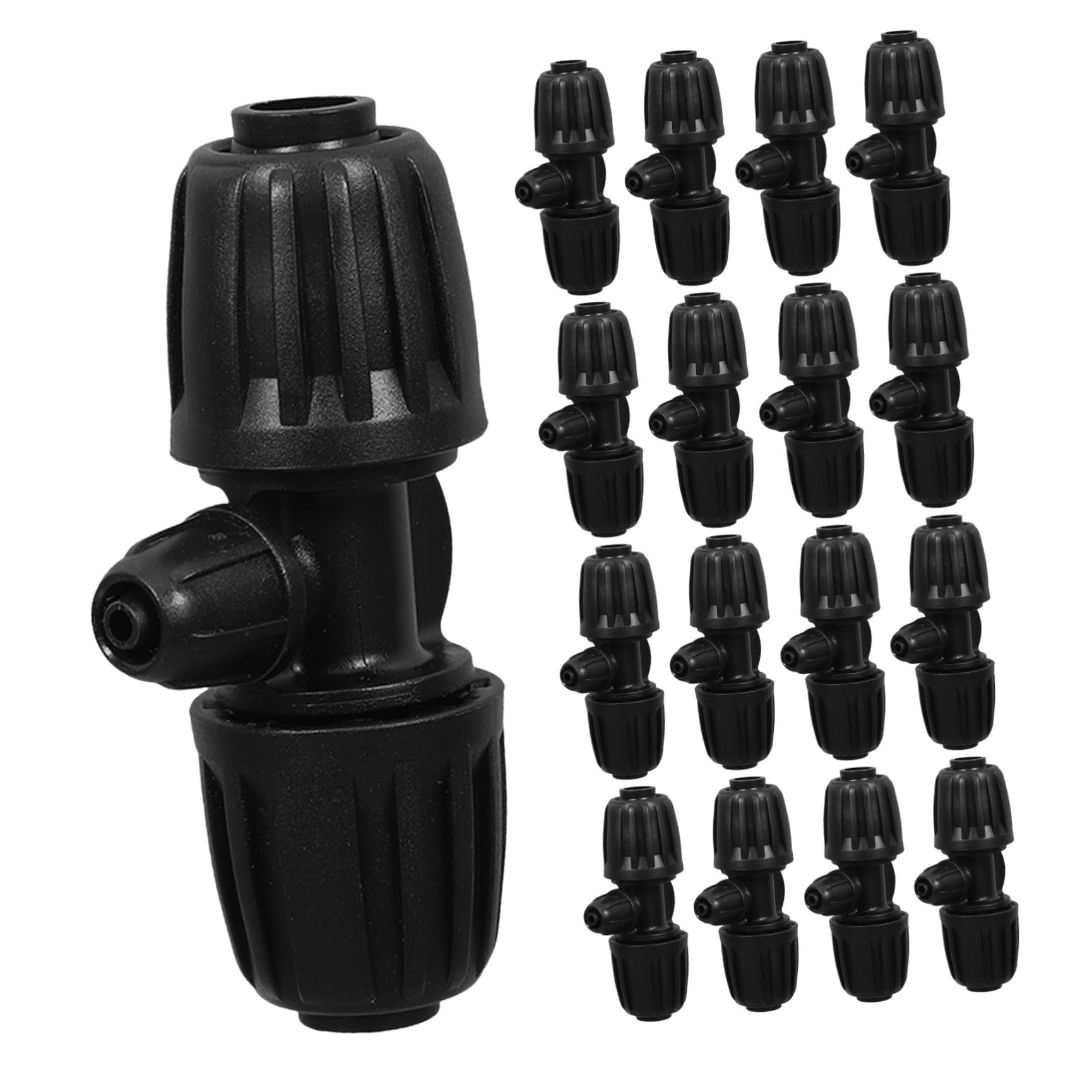 30 Pezzi Raccordi per Irrigazione Agricola Pe Dadi Autobloccanti Antiscivolo, Attacco a Tre Vie 1/2" a 1/4" in Pp, Facile Installazione per Giardino e Serra,