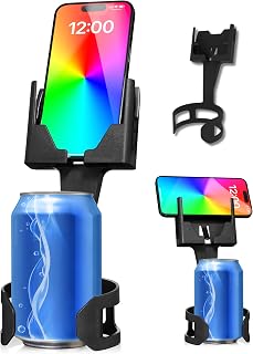 Phone Holders for Your Car, Cup Holder Phone Mount, Universal Adjustable Expander Cradle Hands-Free Driving - Compatible with All Smartphones Car Mount for iPhone Samsung Google Android Mobile Black