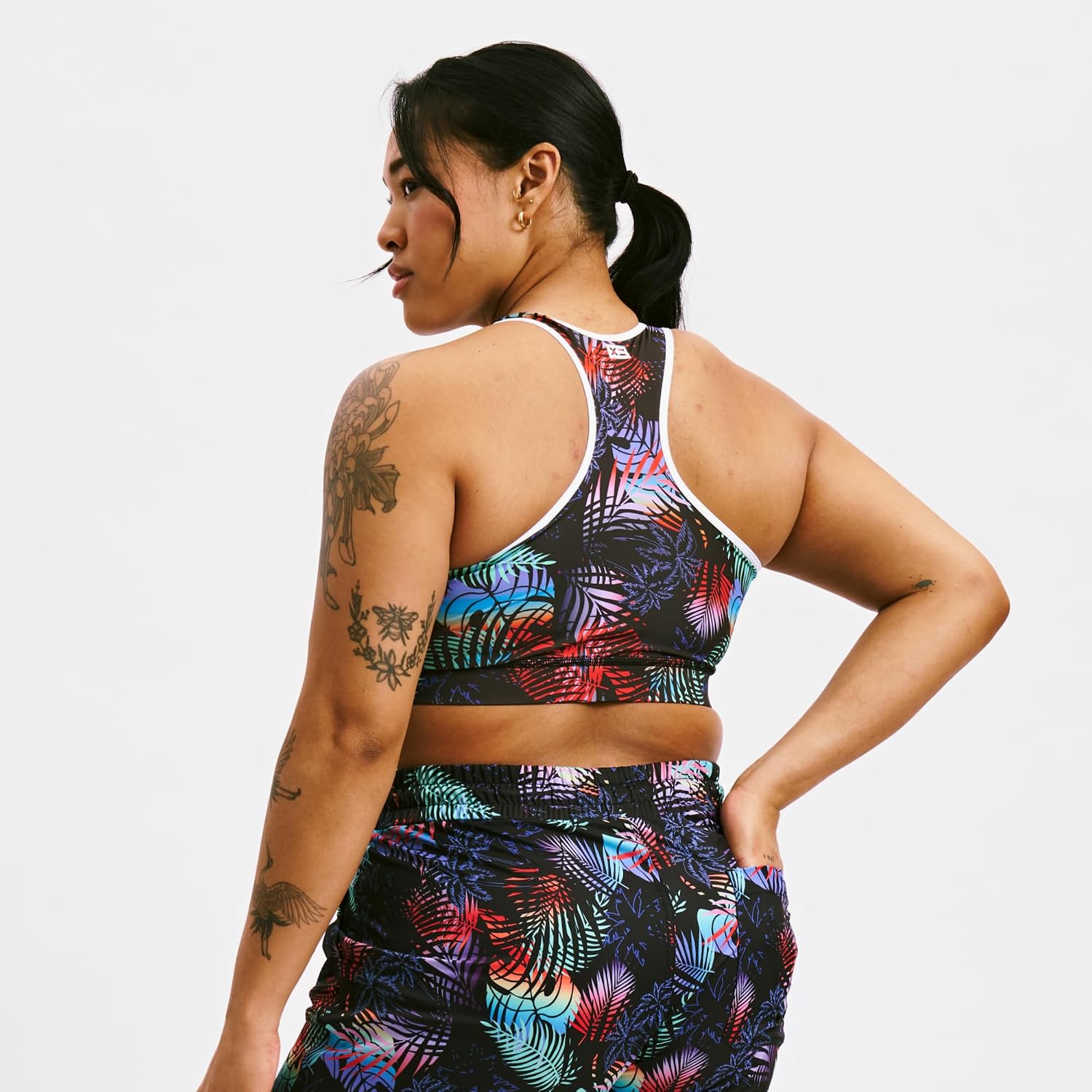 TomboyX Zip-Up Swim Top, Racerback Bathing Suit Compression Sport Swimming Bra UPF 50 Sun Protection, Size Inclusive (XS-6X)