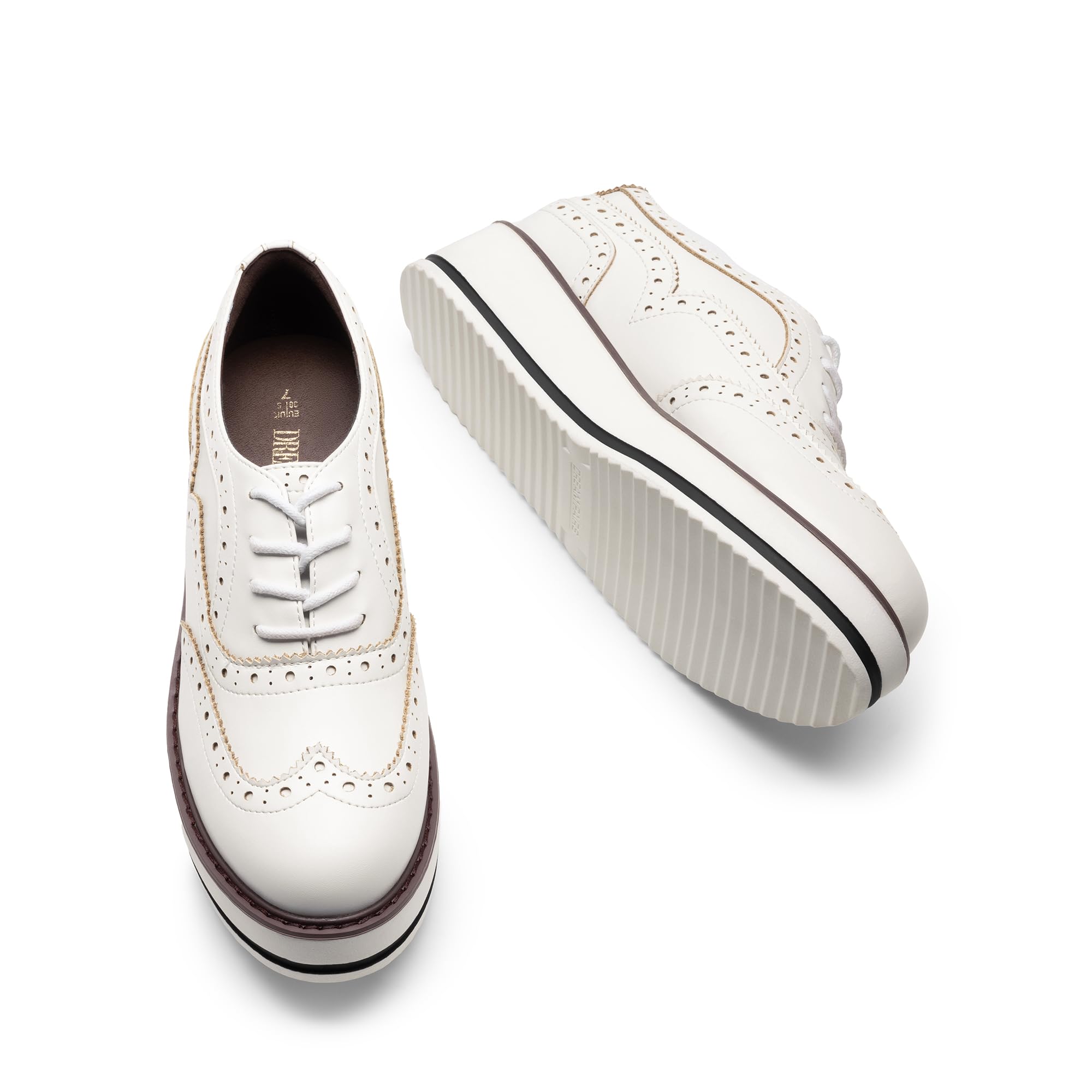 DREAM PAIRS Scarpe da donna con plateau Oxfords Lace-up Wingtips Round Toe Dress Shoes