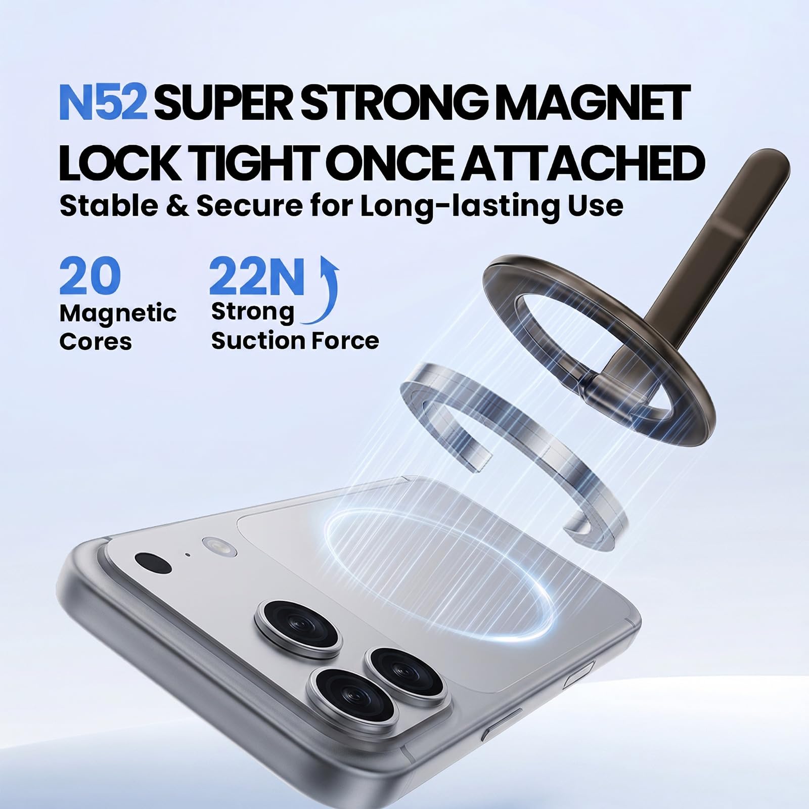 Soporte magnético para teléfono MagSafe, soporte plegable ajustable con imán fuerte, soporte de escritorio de metal, soporte magnético para herramientas con clip para cinturón, soporte de teléfono