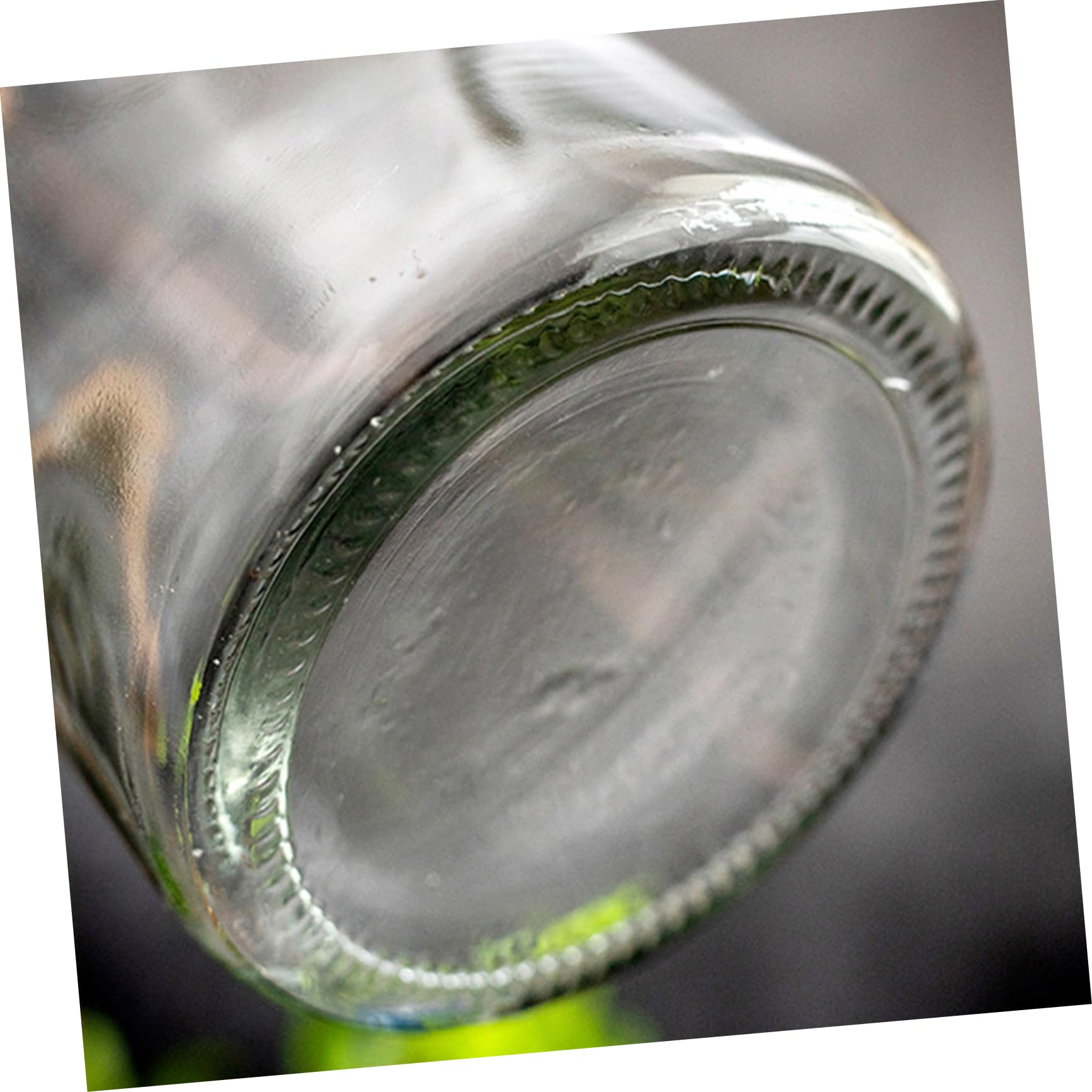 Mikinona Transparente Glasflasche 1000ml mit Verschluss, Auslaufsicher