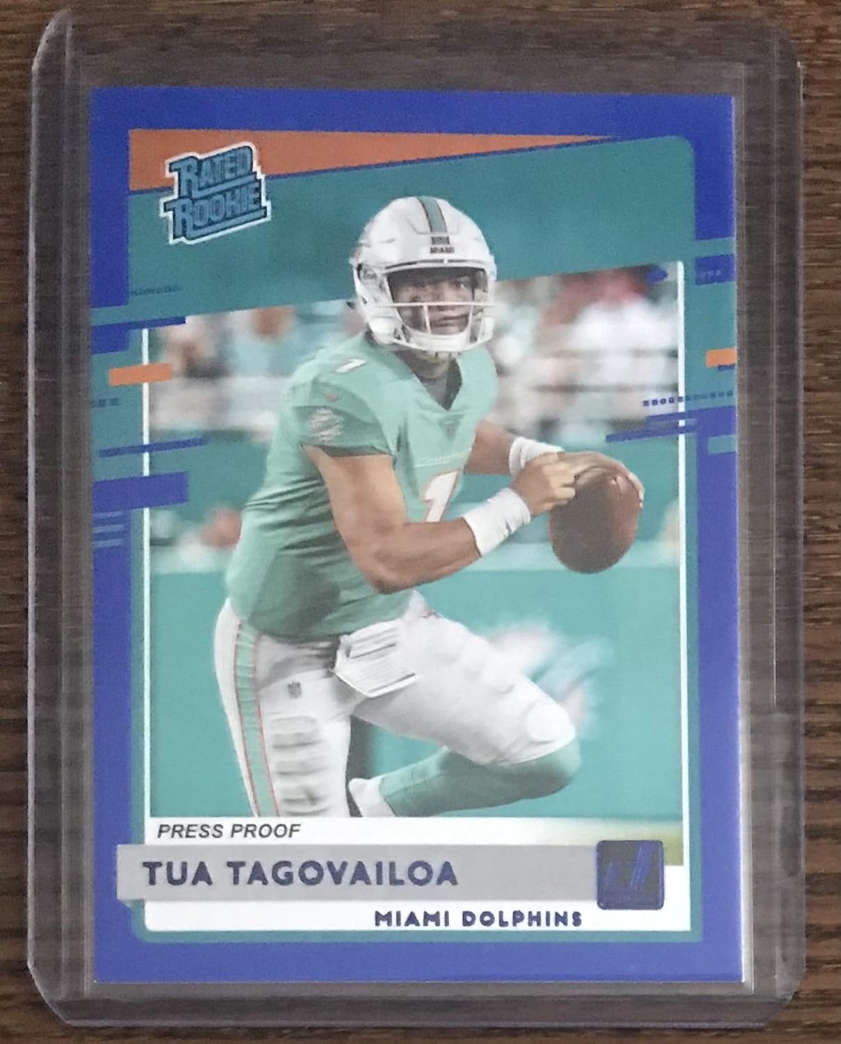 Tua Tagovailoa #302 Press Proof Blue Donruss Panini Rated Rookie 2020 NFL Miami Dolphins Football RC Card Pack Fresh - PLEASE NOTE: This item is available for purchase. Click on this title and then "see all buying options" on the next screen in order to see pricing and to make your purchase