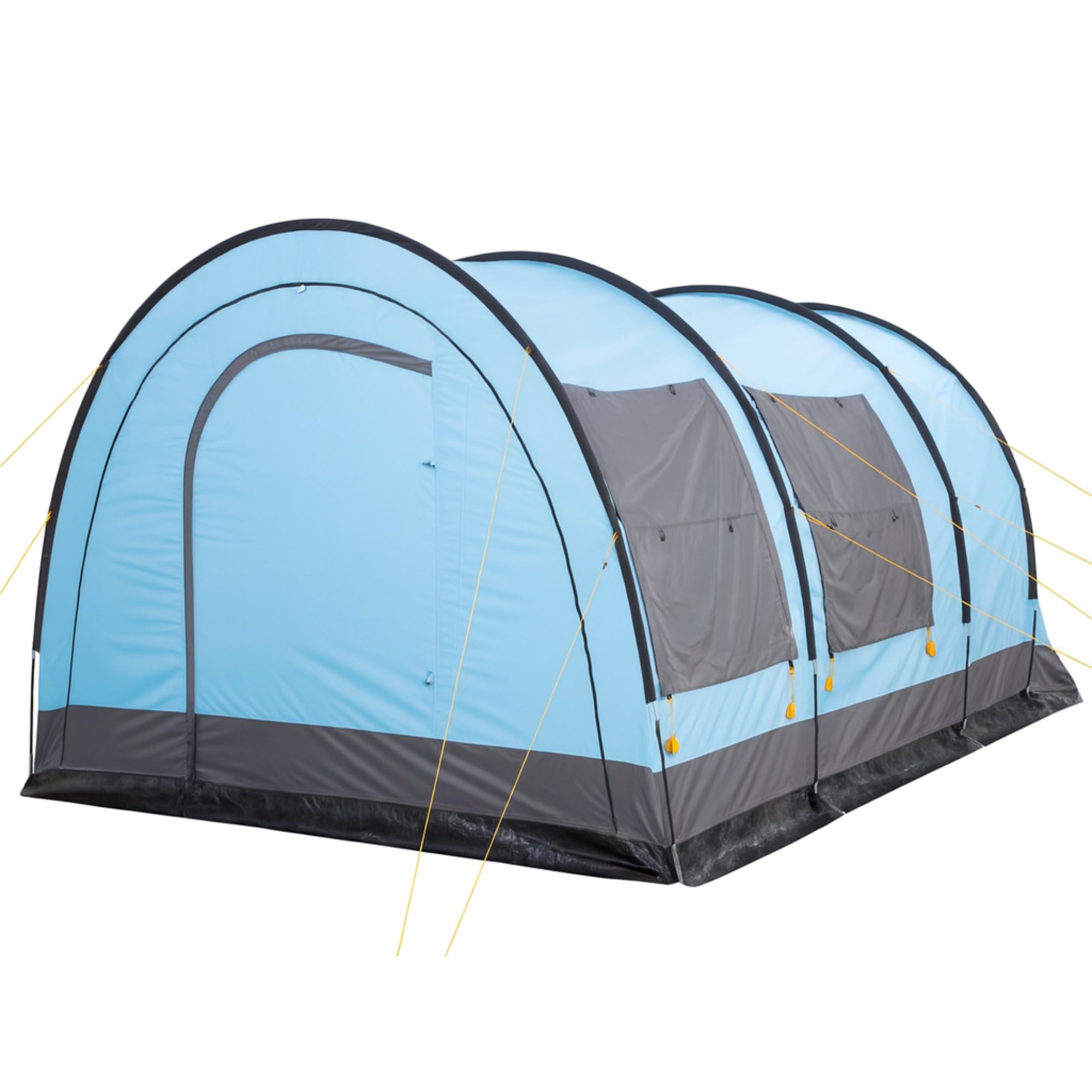 CampFeuer Zelt Relax6 für 6 Personen | Variables Tunnelzelt mit großem Vorraum, 5000 mm Wassersäule | Abtrennbare Schlafkabine | Gruppenzelt, Campingzelt, Familienzelt