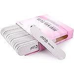 25PCS Mini Size PANA Professional Double Sided Nail Files - Zebra, 180/180 Grit - Emery Board Nail Buffering File Manicure Pedicure Nail Polisher Washable