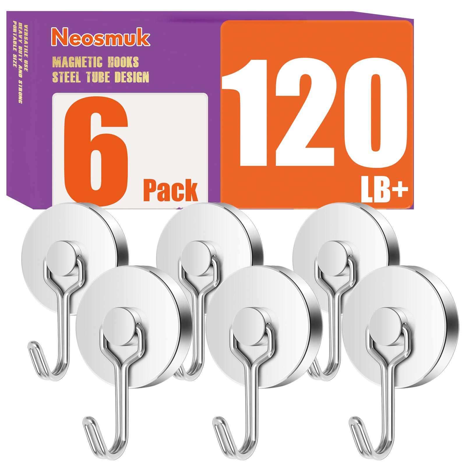 Neosmuk Swing Magnetic Hooks for Cruise Cabins, Heavy Duty 120lb Strong Magnet Hooks, Cruise Essentials for Ship Fridge, Wall