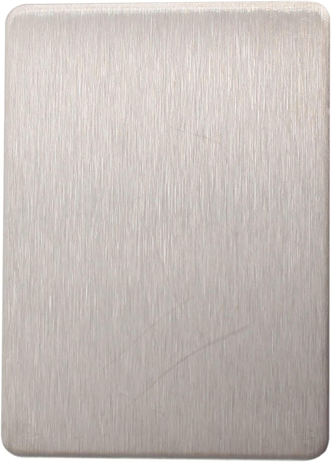 EAI Repair Escutcheon Key Hole Cover Plate Blank Self Adhesive Fix Satin Stainless Steel 65 x 47mm