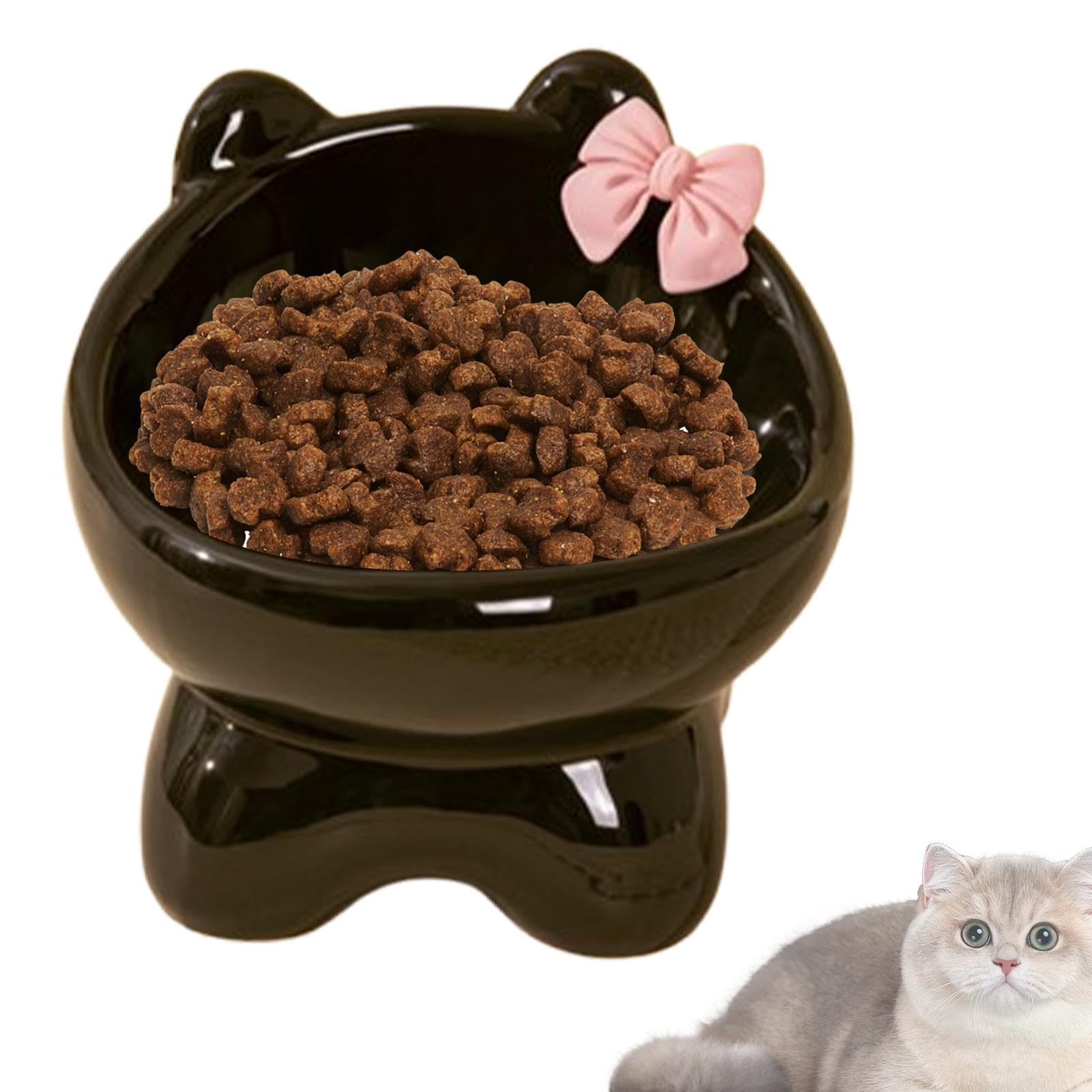Gamelle surélevée pour chat en céramique pour offrir un repas confortable et serein