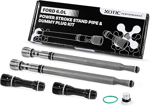 Upgraded Stand Pipe & Dummy Plug Replacement Kit for 2004.5-2010 Ford 6.0L Powerstroke F250/F350/F450/F550 | 6E7Z-9A332-B | Fuel Supply Tube - Xotic PerformanceTM SP100