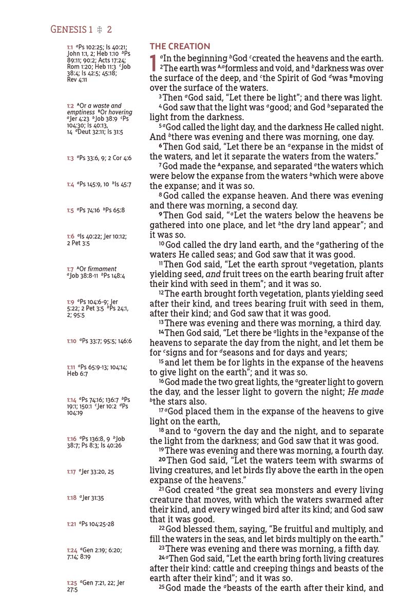 NASB, Single-Column Reference Bible, Wide Margin, Premium Goatskin Leather, Black, Premier Collection, Black Letter, 1995 Text, Art Gilded Edges, Comfort Print