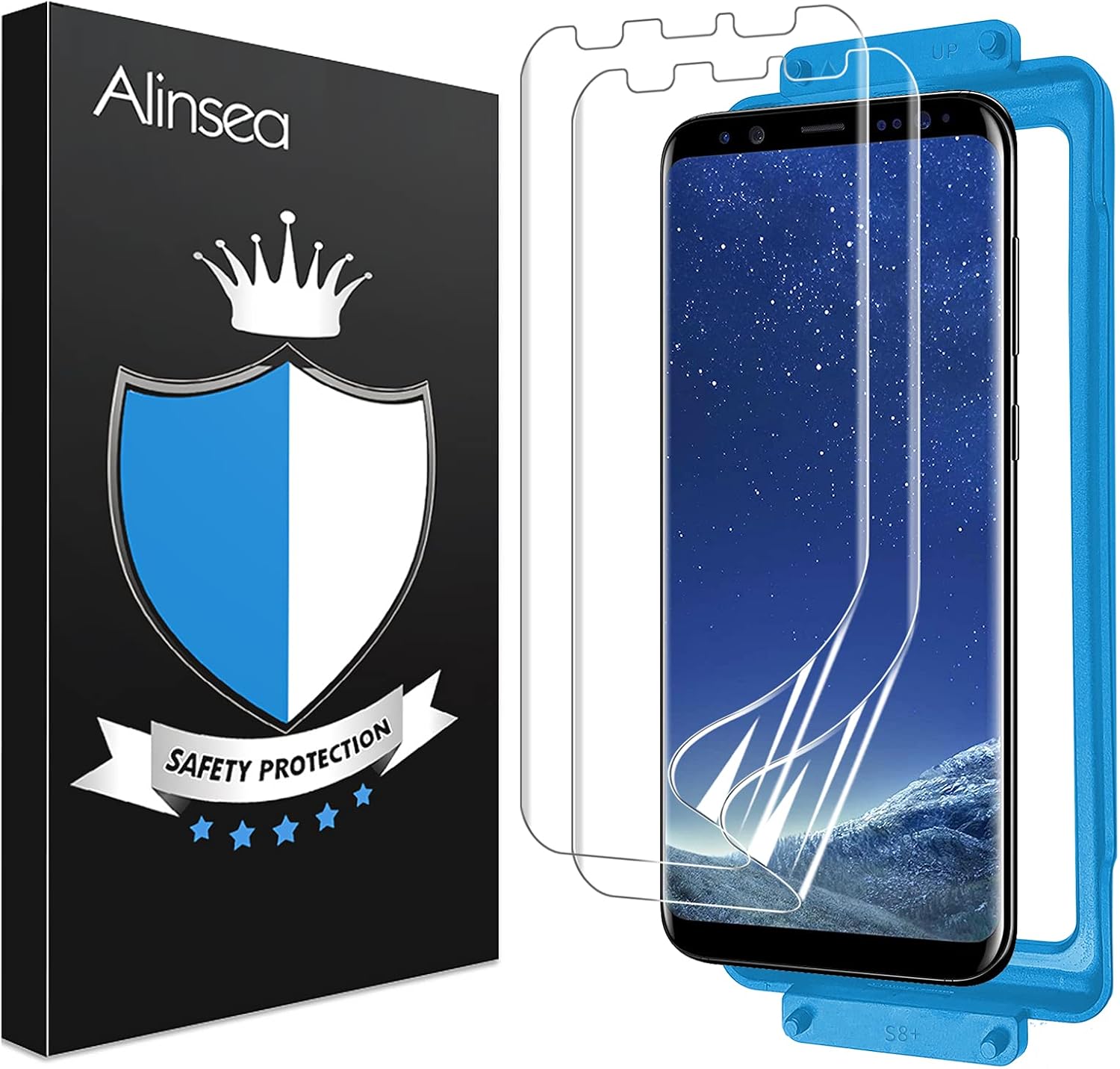 Alinsea Galaxy S8 Screen Protector, Galaxy S8 Screen Protector [Case Friendly] [Bubble Free