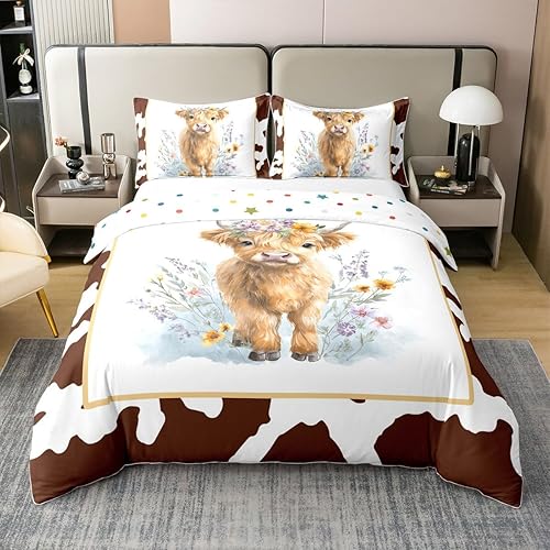 Miniatura 19 de Funda de edredón 100% algodón con diseño floral de margaritas, funda de edredón de flores hippie tamaño individual para decoración de dormitorio de