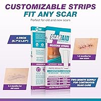 Vista 3 de Láminas de gel de silicona de grado profesional clínicamente probadas, reutilizables, lavables y personalizables para cicatrices más suaves