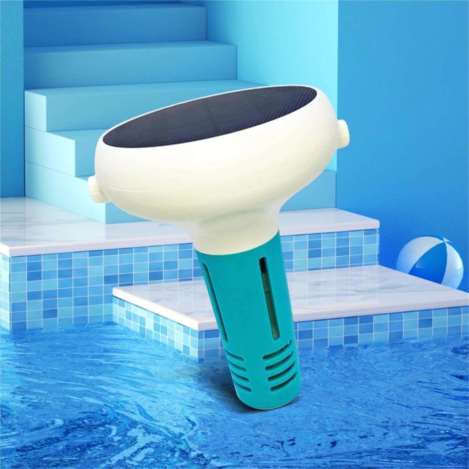 Water Test Meter, Digital Water Tester 7 in 1 PH ORP EC TDS Salt Temp CL Solar Powered Swimming Pool for