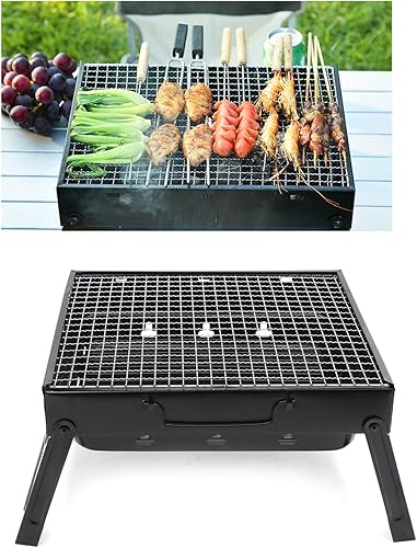 HTTMT - 13.8 X10.6 X 7.9 Parrilla de barbacoa plegable barbacoa estufa de carbón Shish Kabob Mesa para acampar al aire libre Picnic Cocina de viaje HTTMT - 13.8 X10.6 X 7.9 Parrilla de barbacoa plegable barbacoa estufa de carbón Shish Kabob Mesa para acampar al aire libre Picnic Cocina de viaje