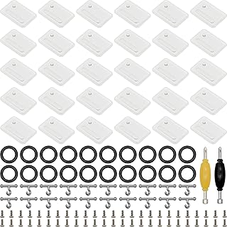 SIXPOINTS 30 Pieces Clear Plastic Display Stand Base,20 T Hook & 20 O-Rings Waistband & 50 Screws& 2 Spanner Body Repair Part Set For 3.75 " G.i Joe Action Figure Toy