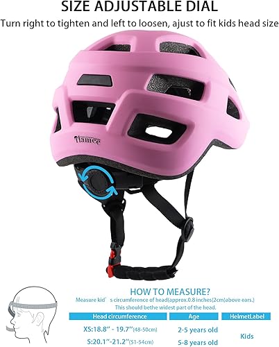 Miniatura 10 de Casco de bicicleta para niños y niñas, casco de bicicleta para niños pequeños XS y S, ajustable para niños, multideporte, ciclismo, monopatín,