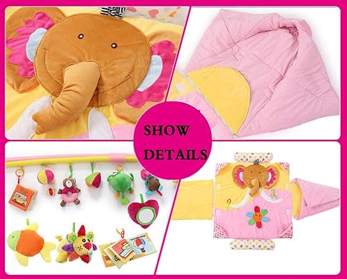 Miniatura 4 de Tapetes de juego para bebés con estante de fitness colgante, juguetes para recién nacidos, manta adecuada para bebés, color naranja