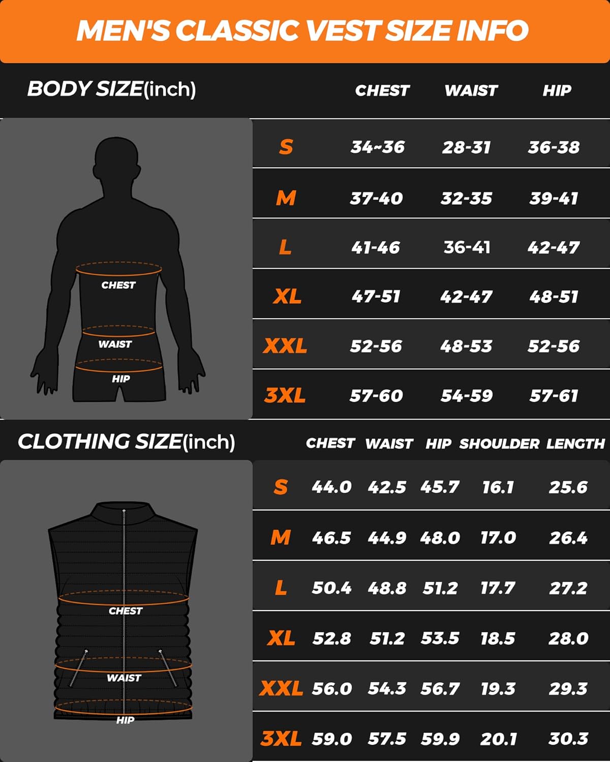 Men's Heated Vest with 16000mAh 7.4V Battery, Ergonomics Heating System, Smart Temp Control, Heated Vest for Men - Image 6