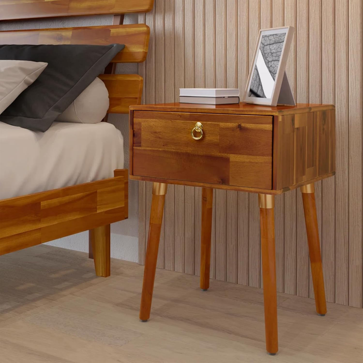 Bme Caden Solid Wood Nightstand
