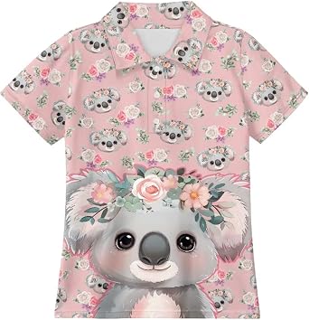 Girls Shirts Size 5-16 Short Sleeve Button-Down Golf Polo Shirts