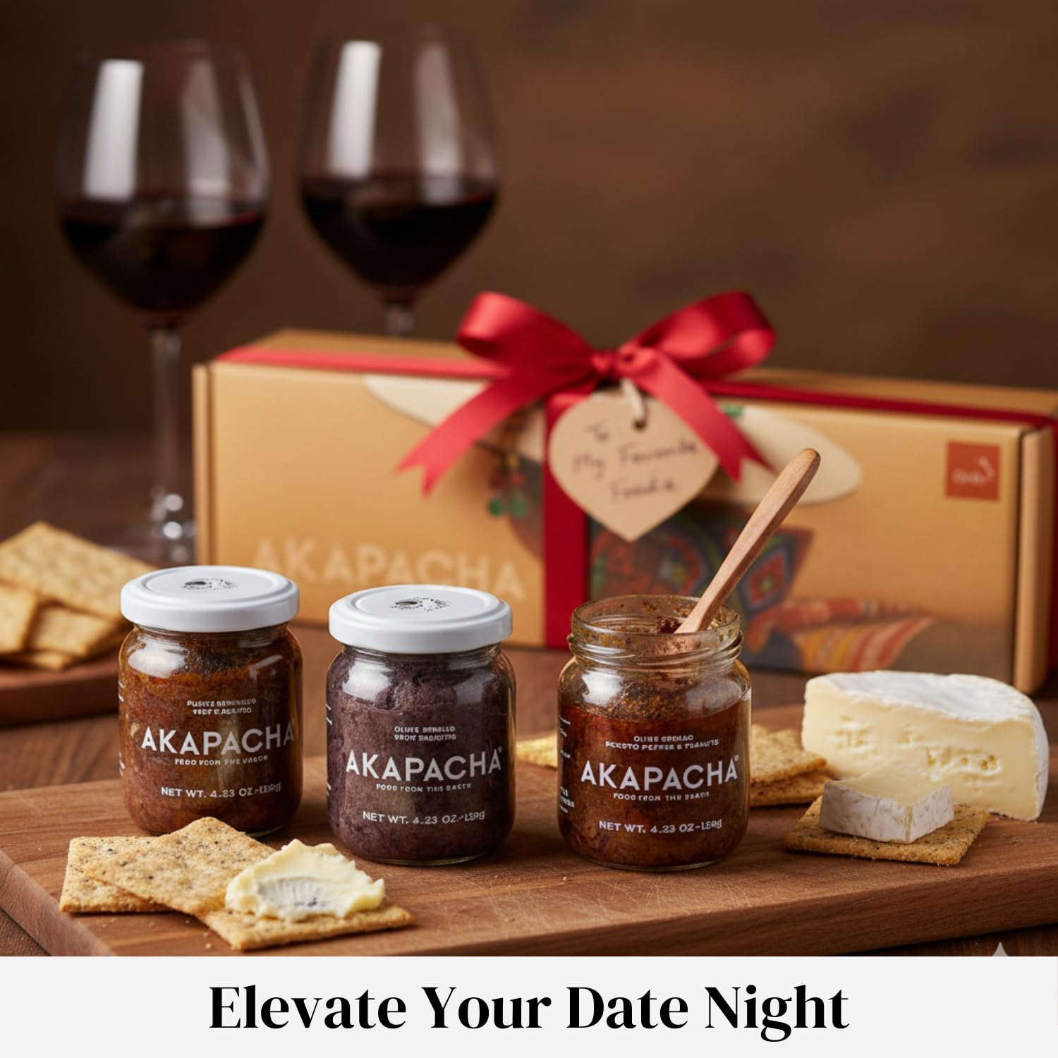 Akapacha Gourmet Olive Tapenade & Spread Gift Set (4 Jars) – Artisanal Chilean Purple Olives – Vegan & Non-GMO – Healthy Savory Topping for Charcuterie, Pasta & Sandwiches – Small-Batch