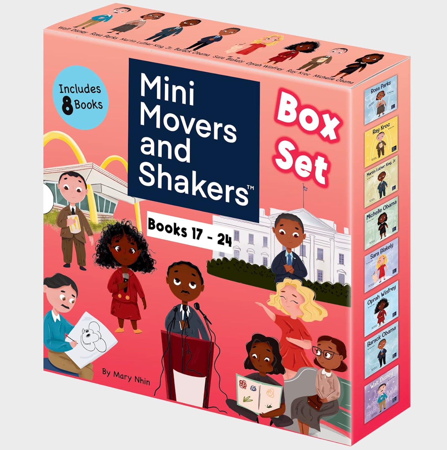 Mini Movers and Shakers 8 Book Box Set (Books 1724 Barack Obama, Ray