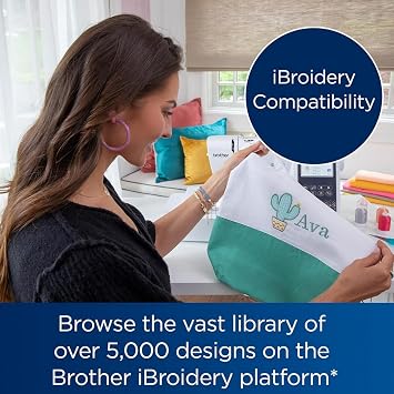 Brother SE700 Sewing and Embroidery Machine with 4x4 Hoop Area - Touchscreen, USB Port, and Wireless Connectivity - 135 Built-in Designs & 103 Stitches Bundle with Sewing Clips and Bobbins (3 Items)