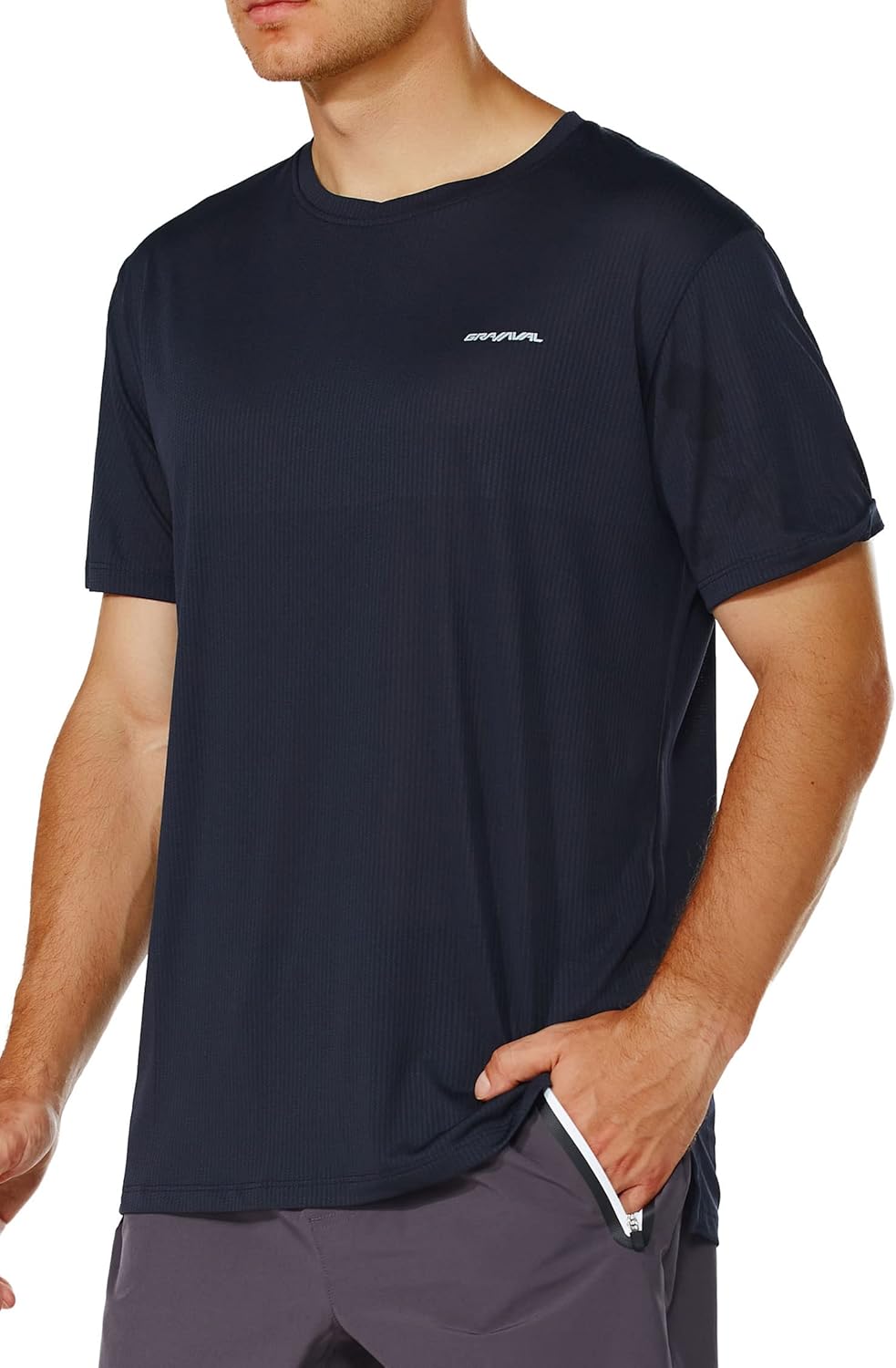 Men's Crew T-Shirt,Light Weight Dry-Fit Moisture Wicking Active Athletic Performance