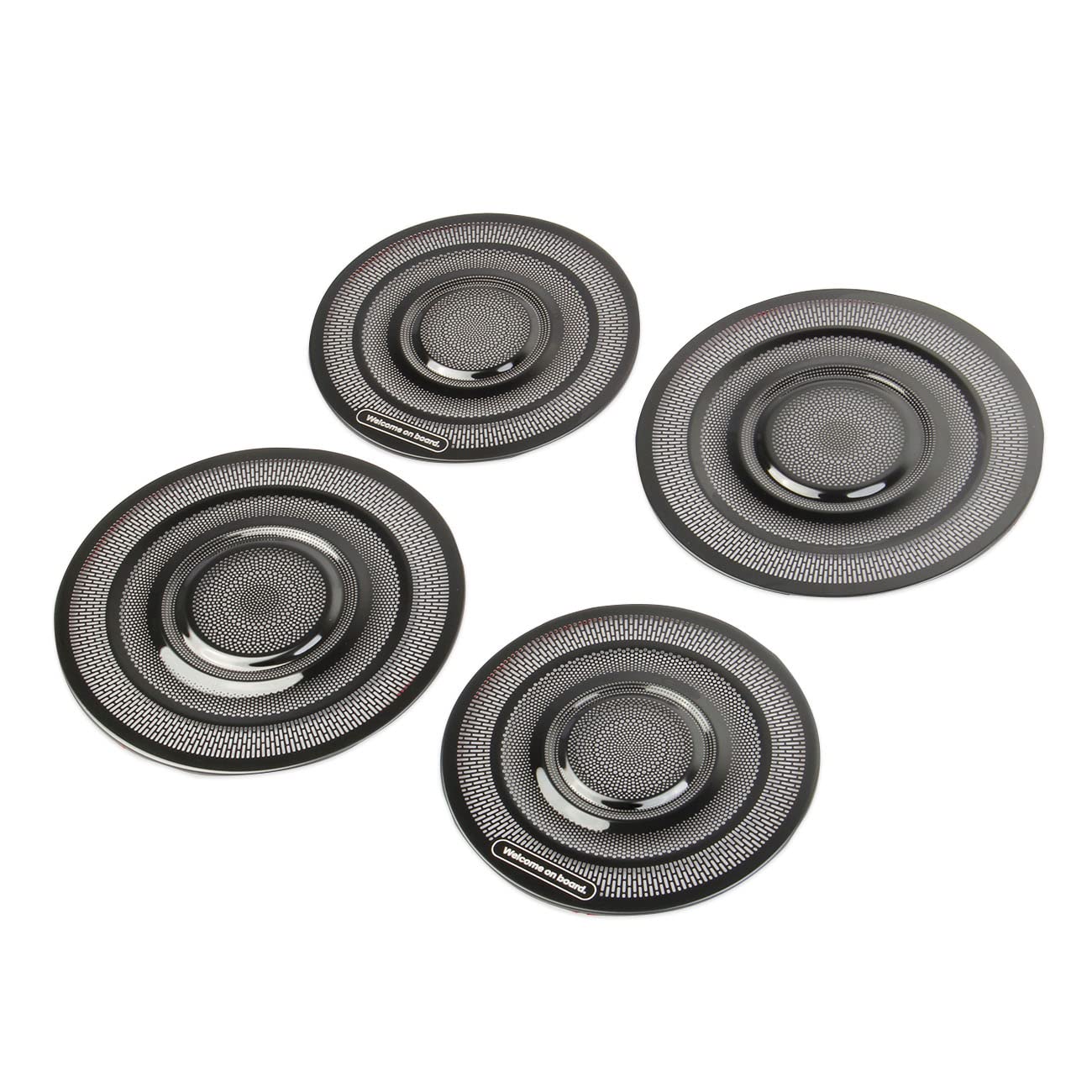 Korlot Door Audio Speaker Black Stainless Steel Cover Decorative Trim for 2022-2023 Hyundai IONIQ 5