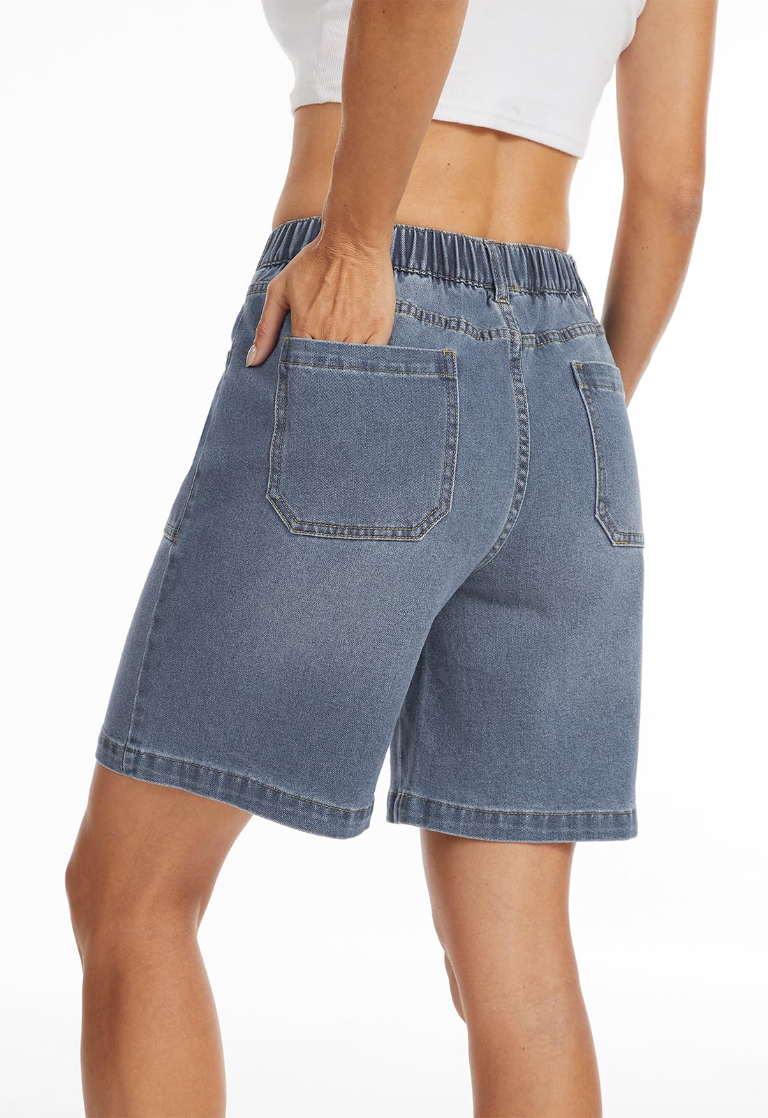 Alaster Queen Bermuda pour femme - Mode d'été - Pantalon court - Pour les loisirs - Taille élastique