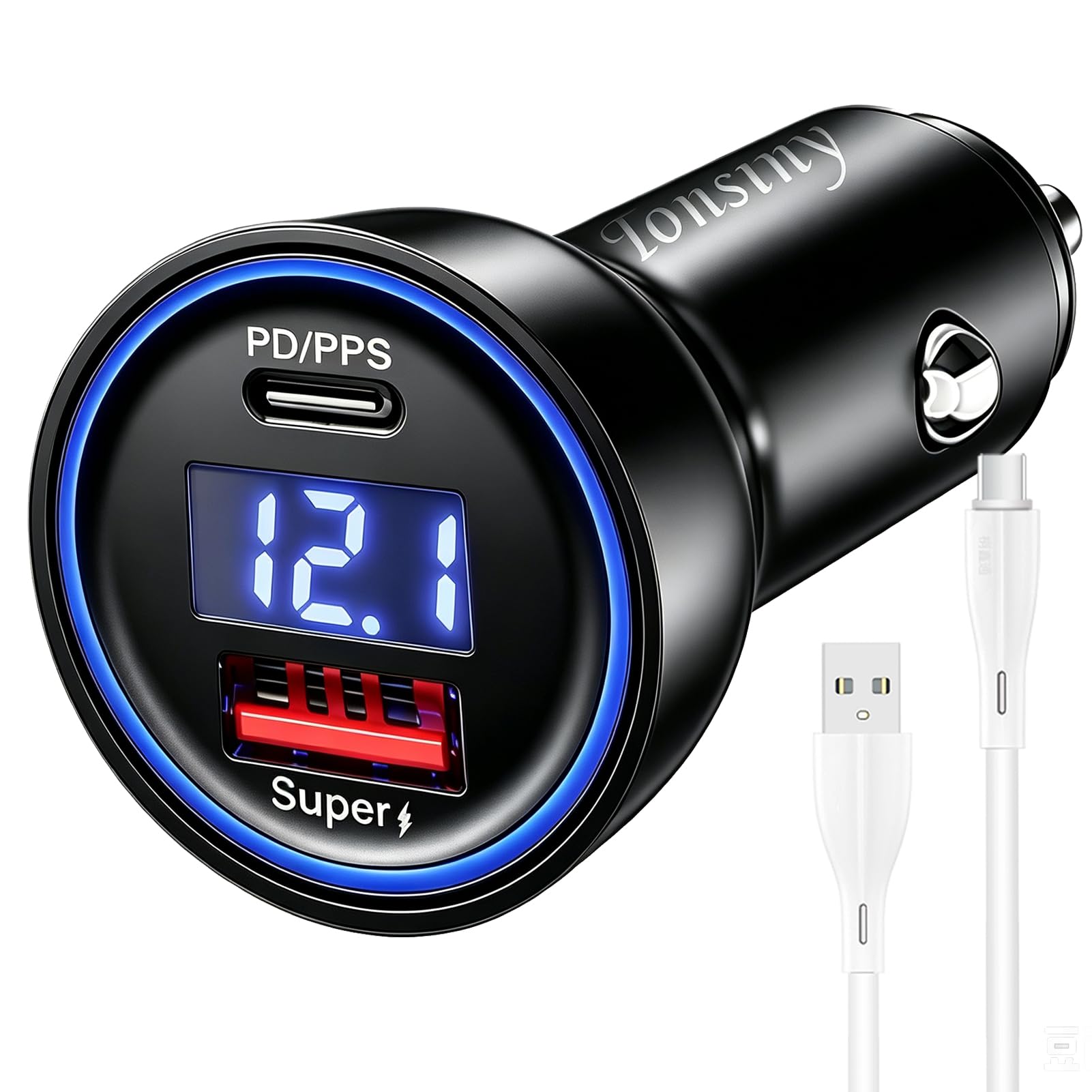 Per Supervooc Caricabatteria da auto con cavo da 1,5 m per OPPO Find X9 N6 Reno 15 14 13 Adattatore per auto per OnePlus Open 15 13 Nord CE 6 Caricatore accendisigari 2 porte 12V per Realme 15 14 GT8
