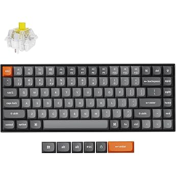 Keychron K2 MAX Custom Wireless Mechanical Keyboard 2.4 GHz/Bluetooth/USB-C White LED QMK/VIA Programmable Macros PBT Keycaps for Mac Windows Super Banana Switch