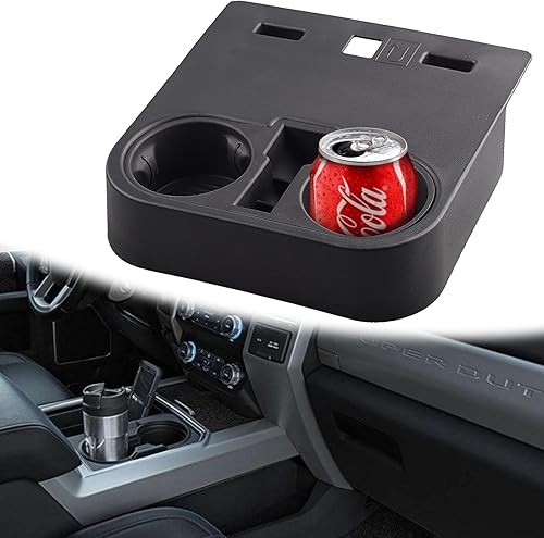 Covnikyer Soporte para taza de consola central delantera compatible con Ford F150 2015-2020, F250 350 450 Super Duty 2017-2022 Reemplazo del