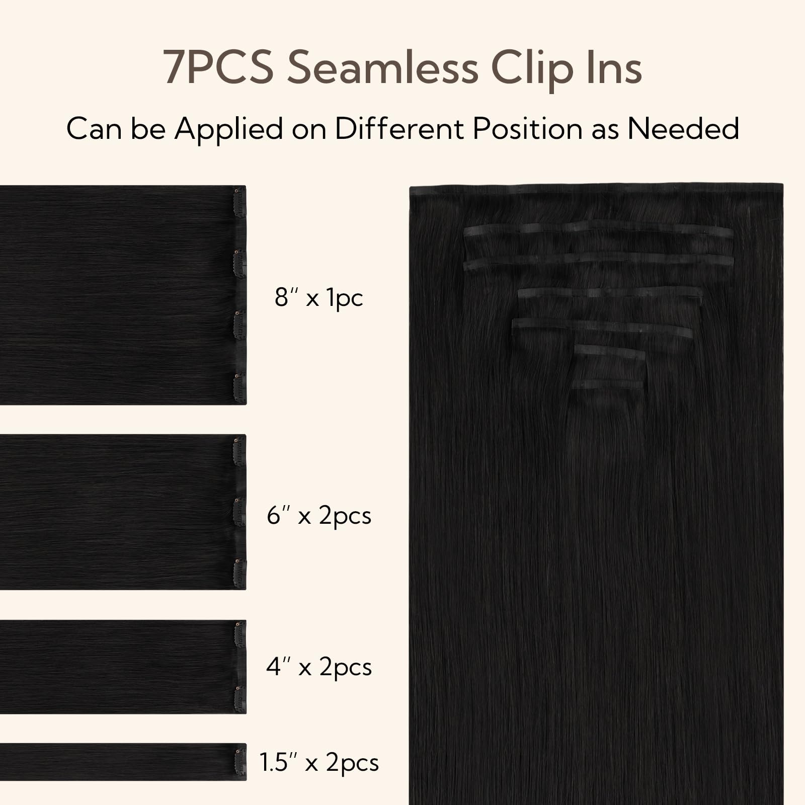hotbanana Seamless Clip in Hair Extensions - Image 2