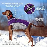 Vista 4 de FUAMEY Chaleco acolchado para perro Abrigo reflectante de invierno para perro, resistente al viento, cálido abrigo de invierno para perro, ropa