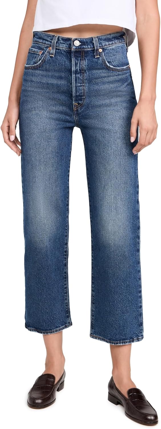 Levi’s Womens Premium Ribcage Straight Ankle Jeans
