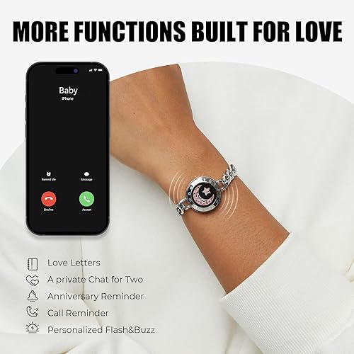 Miniatura 3 de TOTWOO Long Distance Touch Bracelets for Couples, Vibration & Light up for Love Couples Bracelets Long Distance Relationship Gifts for Girlfriend