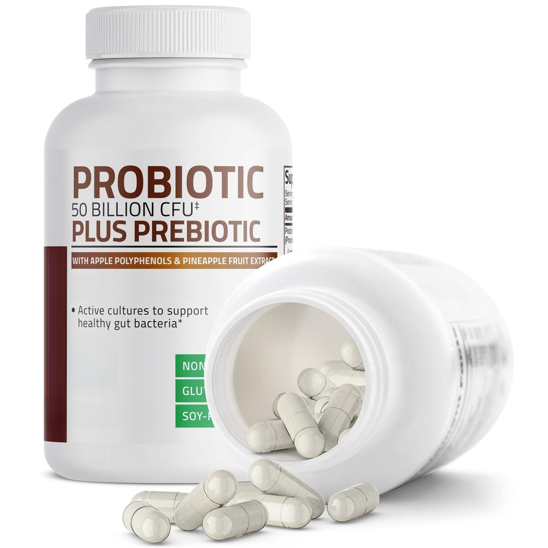 Probiotico 50 miliardi UFC + Prebiotico Non OGM Vegetariano | Con estratti vegetali naturali, supporta la digestione e l'equilibrio intestinale, adatto per uomini e donne.