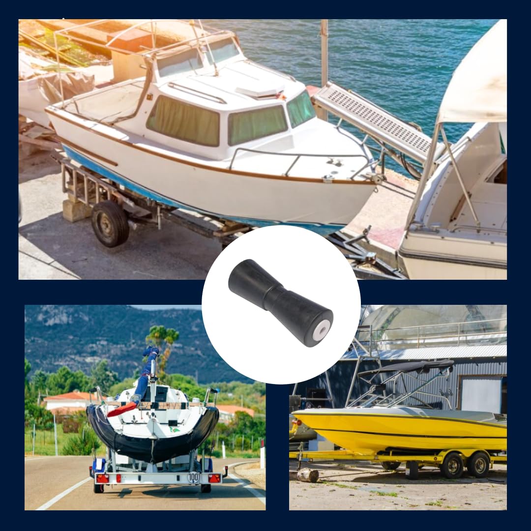 Rodillo de Quilla para Remolque de Barco, Goma y Plástico, Reduce Fricción y Desgaste del Casco, Rodillo de Caucho para Remolque Náutico